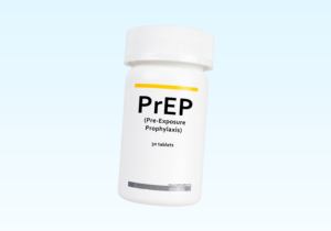 Bottle of PrEP medication