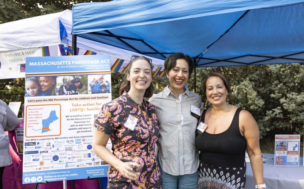 Sarah Austin, Ivory King, and Lisa Rodriguez at GLAD Law's Summer party in 2024.