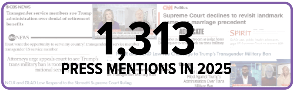 GLAD Law had 1,313 press mentions in 2025.
