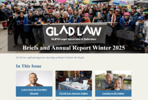 简报封面是GLAD Law团队在骄傲节上的合影。